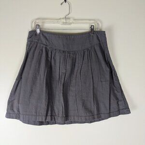 Vintage Y2K Ann Taylor Loft Gray Pleated Mini Skirt Size 8